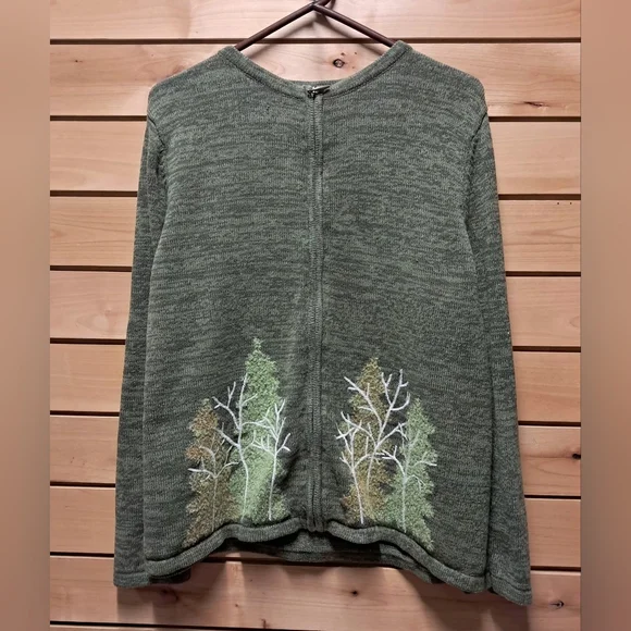 Breckenridge Embroidered Full Zip Sweater Size XL - Picture 2 of 4